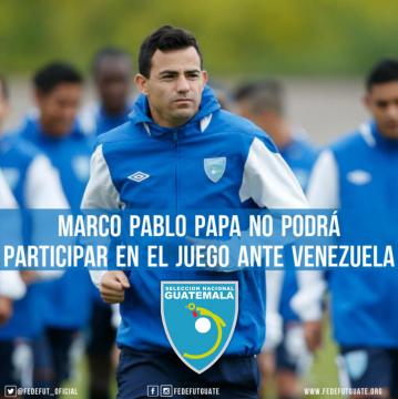 MARCO PAPPA NO PODRA PARTICIPAR EN JUEGO ANTE VENEZUELA