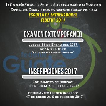 CONVOCATORIA CICLO LECTIVO 2017 - ESCUELA DE FORMACION TECNICA DE FUTBOL