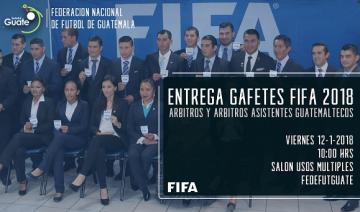 FEDEFUT REALIZARA ENTREGA DE GAFETES FIFA 2018