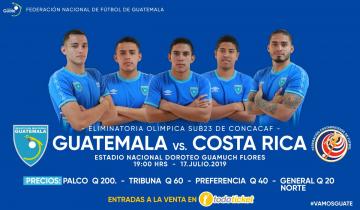 GUATEMALA vs. COSTA RICA / ELIMINATORIA OLIMPICA SUB 23 DE CONCACAF