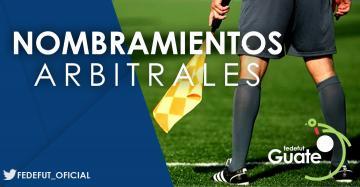PRIMERA DIVISION  / NOMBRAMIENTOS ARBITRALES PRIMERA JORNADA DEL 08, 09 Y 10 DE SEPTIEMBRE 2017