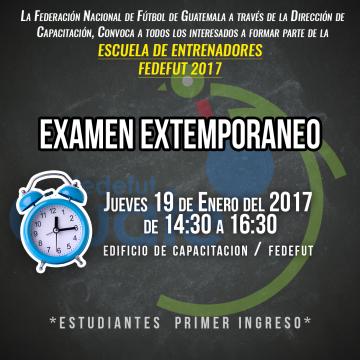 ABIERTA FECHA PARA EXAMEN EXTEMPORANEO - ESCUELA DE ENTRENADORES