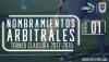 LIGA NACIONAL / NOMBRAMIENTOS ARBITRALES PRIMERA JORNADA - TORNEO CLAUSURA 2018