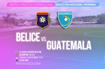 SELECCIÓN FEMENINA DE GUATEMALA VIAJARÁ A BELICE PARA AMISTOSO INTERNACIONAL