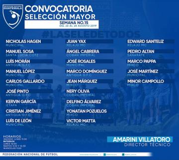 NUEVA CONVOCATORIA DE SELECCIÓN NACIONAL