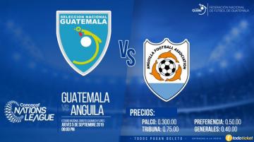 FEDEFUT ANUNCIA LA VENTA DE BOLETOS / GUATEMALA vs. ANGUILA / CONCACAF NATIONS LEAGUE