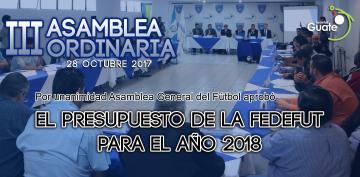 III ASAMBLEA ORDINARIA DE LA FEDEFUT / 28 OCTUBRE 2017