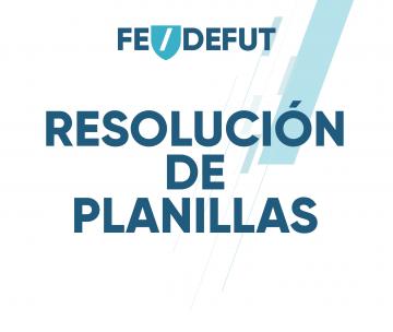 RESOLUCIÓN DE PLANILLAS POR MIEMBROS DE LA FEDEFUT PARA SUS PROCESOS ELECTORALES